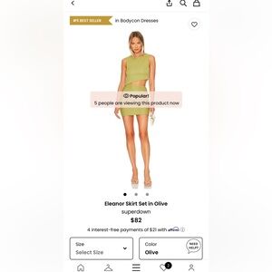 Superdown Olive Two-Piece Set